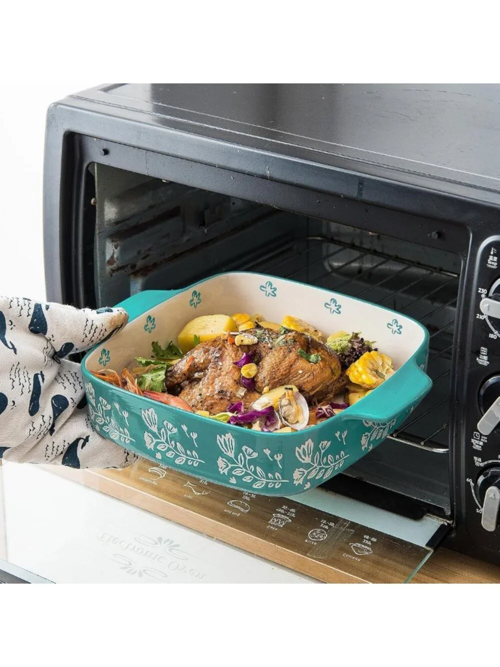 Ceramic 9x9 Baking Dish | Brownie & Casserole Pan | Versatile Bakeware Set